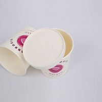 Contenants d'emballage pour crème glacée 500 ml, yaourt glacé, impression personnalisée, coupes à gelato, Envase De Helados, gobelet à crème glacée avec couvercles en dôme