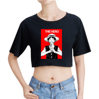 Kostenloser Versand Kurzarm Custom Printing Baumwolle Custom Women Loose Fit Crop Top T-Shirt