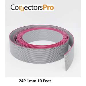คอนเนคเตอร์โปร สายแบนแบบริบบิ้น ยาว 10 ฟุต 24 พิน ระยะห่างระหว่างพิน 1 มม. สาย 24 ตัวนำ แบบ IDC สำหรับขั้วต่อ FFC FPC ระยะห่างระหว่างพิน 2 มม. - Product Image 3