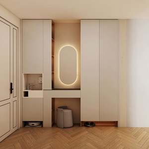 Meuble TV contemporain de style ancien, unité de rangement, système de montage mural flottant à LED pour l'agencement des meubles de salon d'hôtel - Product Image 4