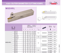 Porte-outils de tournage à rainurer en acier à ressort OEM MGEHR2020/MGEHL2020/MGEHR2525/MGEHL2525, matériau 42CrMo, pour machine de tournage CNC, résistant à l'usure