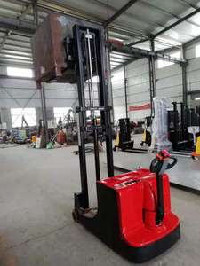 गोदाम में 0.5टन 1 टन 2000 किलोग्राम चलने के प्रकार 1600 मीटर लिफ्ट ऊंचाई वाले इलेक्ट्रिक पैलेट स्टेकर - Product Image 5