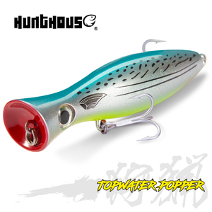 Señuelo de Pesca Flotante de Superficie <span class=keywords><strong>para</strong></span> Agua Salada, Tipo Popper, <span class=keywords><strong>para</strong></span> Atún, Marlín y GT, 120mm, 160mm, 200mm, Venta al por Mayor - Product Image 1