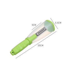 Éplucheur en acier inoxydable WXL003 avec récipient pour concombre, carotte, fruits et légumes – Ustensile de cuisine avec rangement pour pommes de terre – Vente en gros - Product Image 4