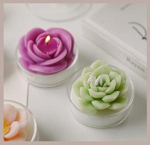 Velas Aromáticas de <span class=keywords><strong>Cera</strong></span> de Soja al por Mayor, Mini Regalos de Cumpleaños, Flores Suculentas de Lujo, Sin Etiqueta, Velas Novedosas para Decoración del Hogar y la Oficina - Product Image 5