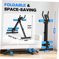 Appareil de fitness avec cadre en ABS durable, design pliable, multifonctionnel pour l'exercice et le remodelage corporel, entraîneur abdominal SENTI Home