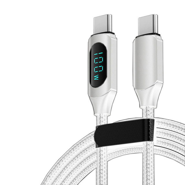 100W 1M/2M Type C to Type C PD Fast Charging Quick Charger USB to USB Display Cable