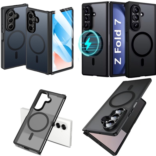 Premium Clear Matte Hard PC Magnetic Drop Proof Bumper Folding Cell Phone Case for Samsung Galaxy ZFold 7 5G 6 8 Wide Ultra