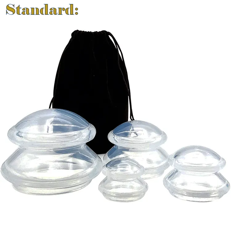 Flash trasparente Lattine di aspirazione tazze australia silicone cupping per il massaggio