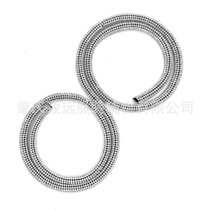 Cordón de Malla de Aluminio con Diamantes de Imitación, 2mm, 8 Filas, Redondo, Negro y Blanco, Accesorios de Joyería DIY para Ropa, Cuellos, Sombreros, Mochilas - Product Image 3