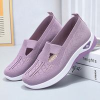 Chaussures décontractées d'été pour femmes, respirantes, en tissu, semelle souple en PVC, à lacets, bout rond, rayées, pour la marche et le skateboard