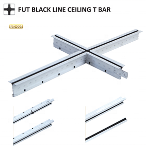 Barre en T / grille en T pour plafond en acier galvanisé haute résistance, design moderne blanc et noir - Product Image 2