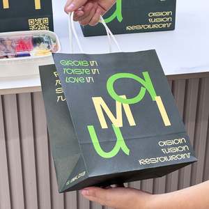 Custom Eco-Friendly Kraft <b>Paper</b> Bags for Bread Snack Burger & Cake <b>Biodegradable</b> & Recyclable Craft Bags with Handles - Product Image 3