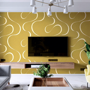 Moderne Onregelmatige Curve Eenvoudige Royale Woonkamer Sofa Tv Achtergrond Muur Thuis Behang - Product Image 1