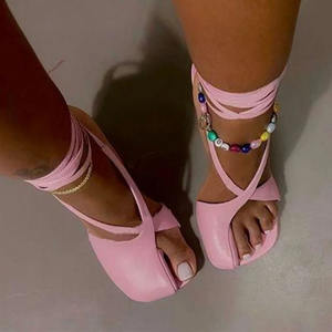 Nuevas <span class=keywords><strong>Sandalias</strong></span> <span class=keywords><strong>de</strong></span> Tacón Alto con Punta Redonda y Tacón Grueso, Diseño <span class=keywords><strong>de</strong></span> Tiras Cruzadas, Talla Grande, con Punta Abierta, Zapatos <span class=keywords><strong>de</strong></span> Mujer - Product Image 1