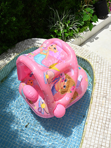 Bouée de bain <span class=keywords><strong>gonflable</strong></span> pour enfants <span class=keywords><strong>avec</strong></span> <span class=keywords><strong>auvent</strong></span> amovible, motif astronaute, pour bébés de 3 à 6 ans, jouet aquatique, protection solaire, double <span class=keywords><strong>chambre</strong></span> à air - Product Image 5