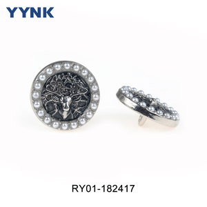 Tùy Chỉnh Botones Biểu Tượng Sang Trọng May Nút Vàng Kim Loại Ngọc Trai Chân Nút Cho Hàn Quốc Phụ Nữ Ăn Mặc Áo Khoác May Mặc - Product Image 3