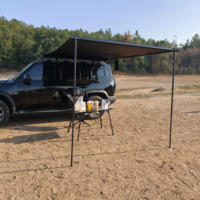 Auvent latéral pliable léger Roadluster Outdoor Oxford pour toutes les saisons, avec cadre en aluminium rigide et enroulement manuel rapide