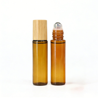 Échantillon Gratuit – Flacons de Parfum en Verre Rechargeables et Personnalisables, 3ml, 5ml, 8ml, 10ml, avec Bille de Massage Dégradée et Couvercle en Bois