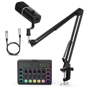 ไมโครโฟน USB XLR เสียงใสคมชัด ไฟ RGB LED ปิดเสียงได้ด้วยปุ่มเดียว ช่องต่อแจ็ค 3.5 มม. สำหรับการเล่นเกม พอดแคสต์ ไลฟ์สด ใช้งานได้กับ Windows และ <span class=keywords><strong>Mac</strong></span> - Product Image 4