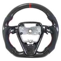 Volant en fibre de carbone forgé rouge personnalisé fait main pour Toyota Camry 8ème génération L LE XLE SE XSE TRD Avalon 2018-2023