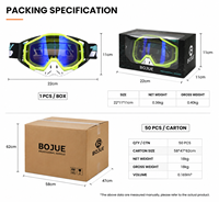 Lunettes de motocross en gros, anti-vent, anti-buée, protection UV, en polycarbonate, toutes saisons, taille unique, pour moto tout-terrain et course sur route