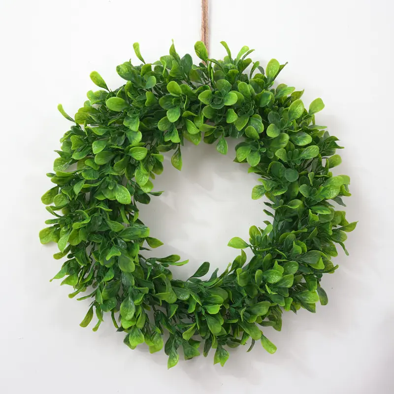 Wreath artificial porta de grama, anel de grama artificial de decoração temático de floresta, wreath, porta de férias de casamento, pingente batente
