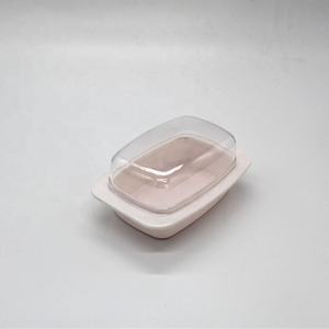 Piatto da burro in plastica sano vassoio per burro per pane grande piatto da portata con coperchio - Product Image 4