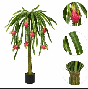 <span class=keywords><strong>Arbre</strong></span> artificiel réaliste de pitaya (<span class=keywords><strong>fruit</strong></span> du <span class=keywords><strong>dragon</strong></span>) en gros, plante tropicale décorative pour aménagement intérieur et extérieur - Product Image 2