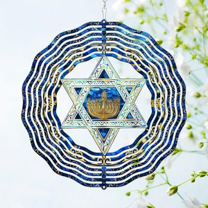 Ngôi sao của <span class=keywords><strong>David</strong></span> 3D Spinner trang trí ngoài trời, treo gió trang trí sân vườn - Product Image 2