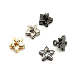 Hot Sale Custom Design Blumen form Schloss Twist Lock Geldbörsen verschluss Turn Locks Metall Hardware Zubehör - Product Image 1