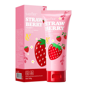 Limpiador Facial <span class=keywords><strong>de</strong></span> Fresa, <span class=keywords><strong>Limpieza</strong></span> Facial <span class=keywords><strong>Profunda</strong></span>, Control <span class=keywords><strong>de</strong></span> Grasa, Aclarante e Hidratante, Cuidado Facial, Venta al por Mayor, 100g - Product Image 6