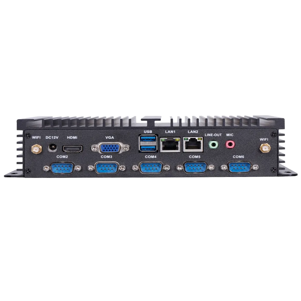 Embedded Industrial pc china cheap Fanless 6xRS232 and 8xUSB With 1 LPT Port 1037U i3 i5 i7 computer pc