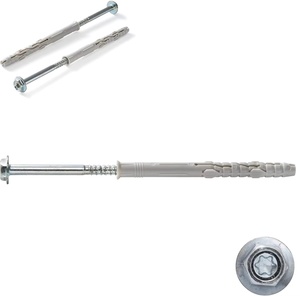 STRBER telaio in acciaio <span class=keywords><strong>tasselli</strong></span> a vite esagonale testa piatta Torx presa (10x26 0mm/25 pezzi) lungo albero montaggio a parete zinco placcato 5kg - Product Image 6