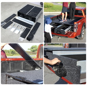 Coffre de Rangement à Outils et Bagages pour Pick-up <span class=keywords><strong>4x4</strong></span> Hilux, Système Arrière de Voiture, Pièces SUV Tout-Terrain, Tiroir de Rangement pour Coffre, Acier Noir, Service OEM, 1 Ensemble - Product Image 4
