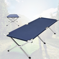 Lit pliant facile à transporter en aluminium et en métal, extensible, lit de Camping pliant
