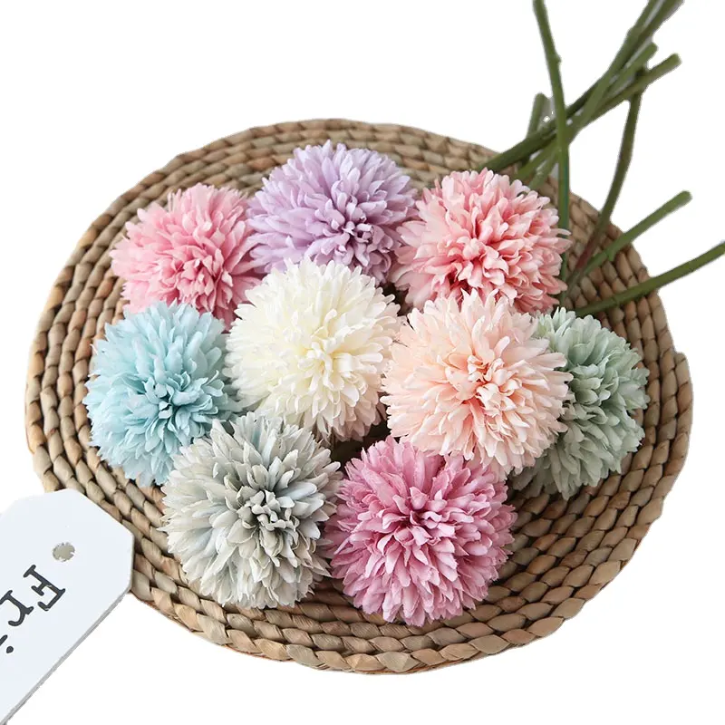 Фабричная Свадебная домашняя 9 цветов, луковые шарики, хризантемы, оптовая продажа искусственных цветов