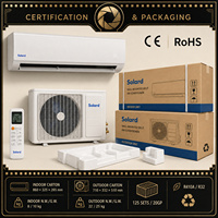 AC Tenaga Surya 9000 BTU 100% Grid DC Inverter Wall Split Hybrid Pendingin Pemanas Senyap 48V DC Bertenaga Surya untuk Rumah Tangga