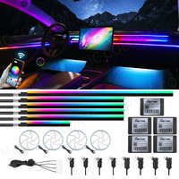 Kit d'éclairage d'ambiance pour voiture à livraison rapide, éclairage intérieur de voiture très populaire, bande LED d'éclairage d'ambiance pour voiture 18-en-1/6-en-1 Symphony