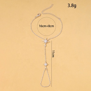 Pulsera de mano con diseño de estrella y circonitas cúbicas para mujer, ideal para bodas, venta al por mayor - Product Image 5