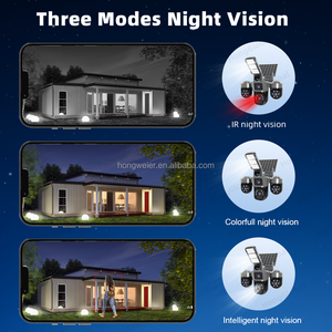 Caméra de sécurité CCTV solaire sans fil 4G HongGlobal 12MP V380 Pro <span class=keywords><strong>3</strong></span> objectifs WiFi 4G avec carte SIM et éclairage solaire - Product Image 6