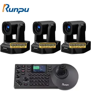 Runpu HD66A-30N מצלמת חדר ישיבות NDI POE 30X זום אופטי PTZ מצלמת AI מסלול sdi hd mi lan usb+IP ערכת בקר