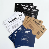 Cartes de remerciement personnalisées avec logo en or, impression offset personnalisée, cartes postales avec logo, cartes de remerciement professionnelles personnalisées