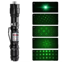 Pointeur laser vert rouge violet haute puissance longue portée, stylo laser extérieur à lumière étoilée avec mise au point réglable