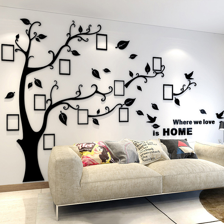 DIY 3D Removable Family Memory Tree Photo Frame Wall Decals Living Room Art House Wall Stickers Decoration Custom Sticker