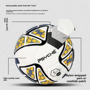 Pallone da Calcio Professionale N.<span class=keywords><strong>5</strong></span> in Pelle PU per Allenamento e Partite con Costruzione Termosaldata e Laminata <span class=keywords><strong>a</strong></span> Macchina - Product Image 2