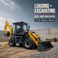 HDL-35L Backhoe Loader Mesin 72kW 1.2m³  Front Loader 0.3m³  Rear Excavator 4500kg Kedalaman Penggalian 2800mm Mesin Konstruksi