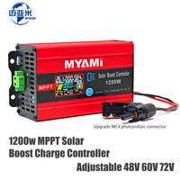 Contrôleur de charge solaire MPPT MYAMI 1200W 48V 60V 72V avec affichage LCD et connecteur PV M-C-4, courant d'entrée PV 1200W max 30A