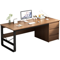 Bureau moderne minimaliste en panneaux de bois avec chaise extensible pour la maison/le bureau/la villa, couleurs et dimensions personnalisables