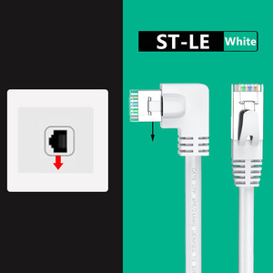 Cat6 Ethernet LAN Cáp trắng RJ 45 Mạng vá dây góc bên phải 90 độ New SSD IPS cho máy tính xách tay Router kết nối internet - Product Image 5